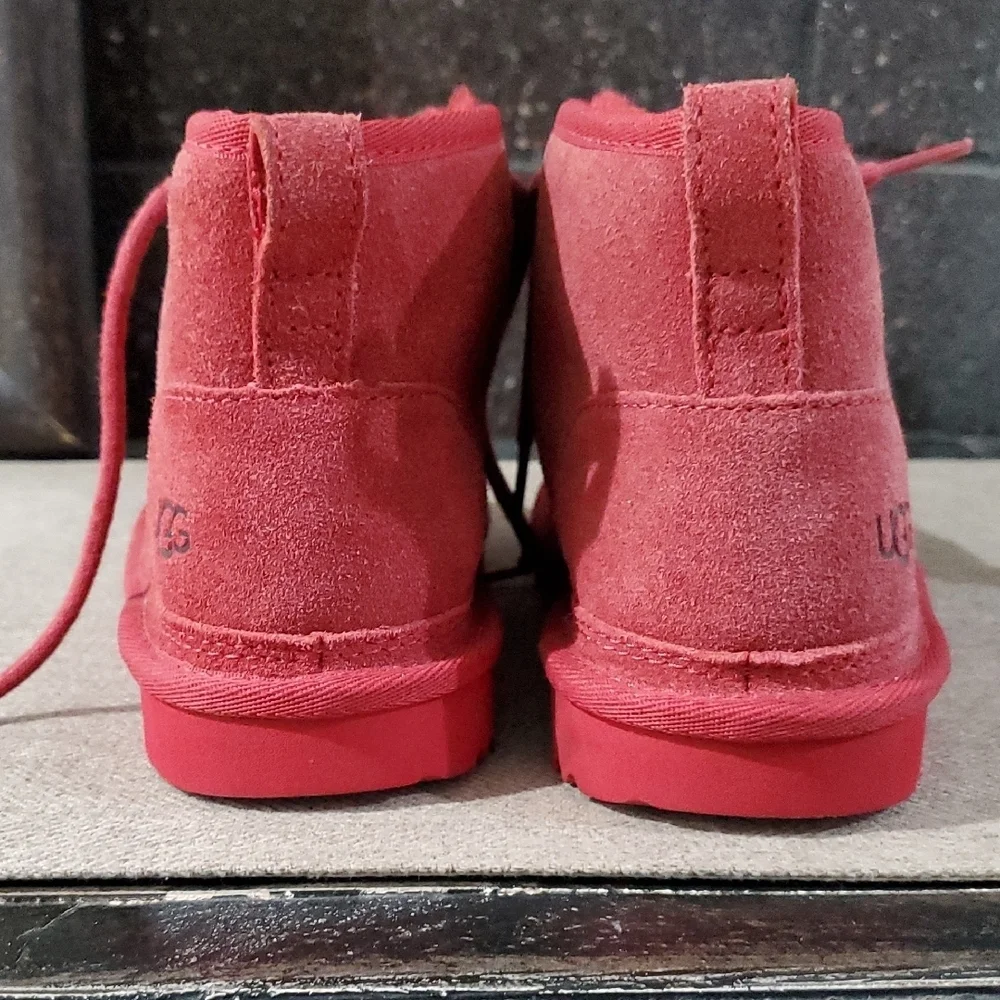 UGG Kids Red Suede Boots